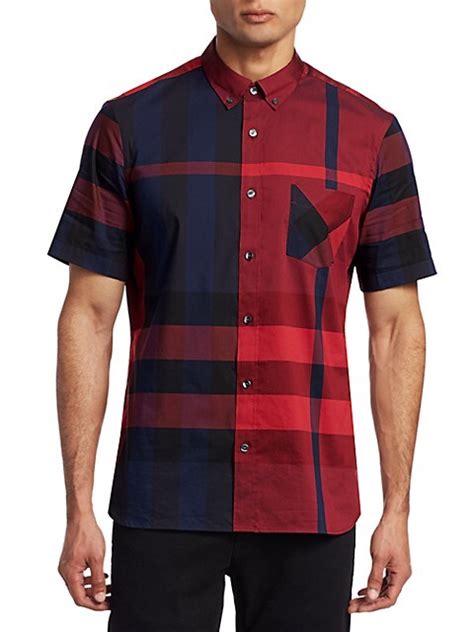 Shop Burberry Thornaby Check Short Sleeve Shirt 